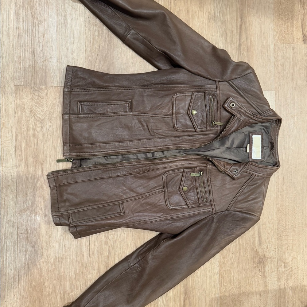 Michael Kors Brown Military Field Jacket